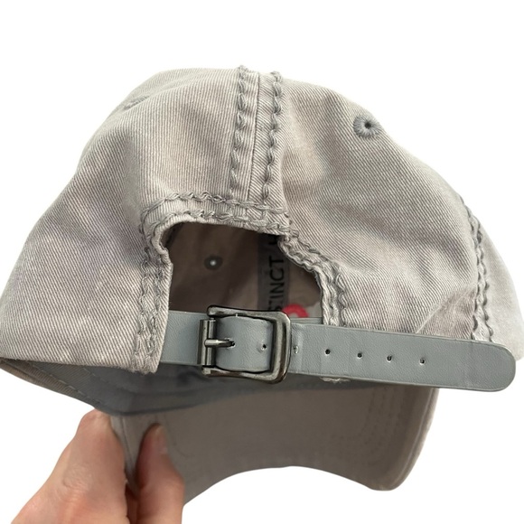 Gray Warrior Cap with Pink Ribbon Breast Cancer - Picture 6 of 6